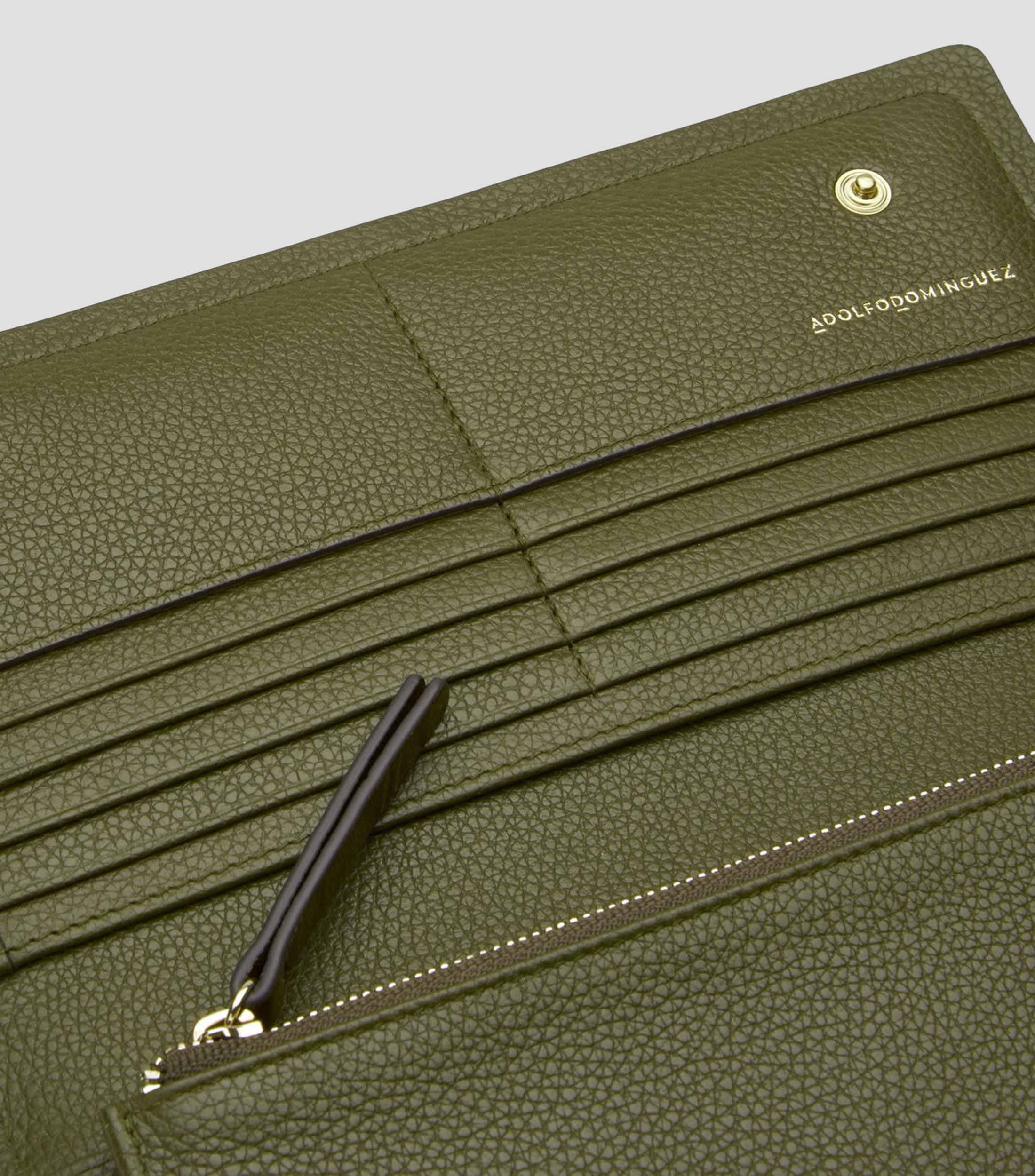 Cartera grande en piel con grabado efecto coco Mujer